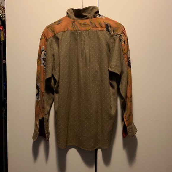 RARE vintage Kenzo wool shirt Neiman Marcus floral - Picture 2 of 8